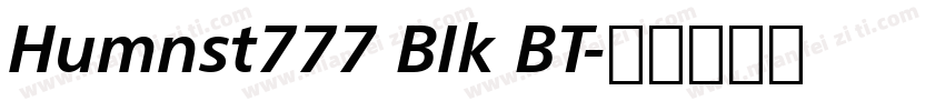 Humnst777 BIk BT字体转换